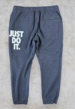 Grey Nike Joggers Sweatpants Just Do It Men's Large
