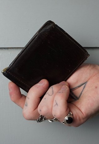 VINTAGE 1970S BROWN LEATHER CASH WALLET