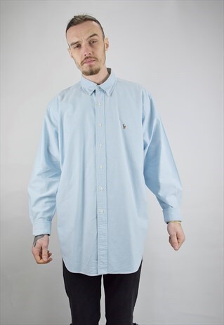 VINTAGE 90S RALPH LAUREN BUTTON DOWN YARMOUTH SHIRT-XL