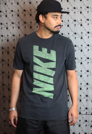 VINTAGE 90S NIKE GREY LOGO TEE T-SHIRT