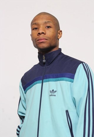 VINTAGE ADIDAS TRACK JACKET BLUE