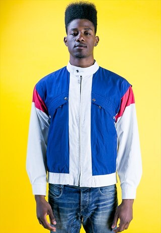 RETRO 90'S LIGHTWEIGHT WINDBREAKER SPORTS SHELL JACKET