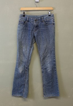 Vintage Y2K Flare Jeans Stonewashed Blue Denim 