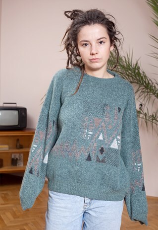GREY VINTAGE VERY WARM 90S SWEATER
