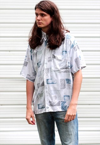 1980'S VINTAGE ABSTRACT PRINT FESTIVAL SHIRT