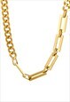 LUXOR. GOLD MIX LINK CHAIN NECKLACE