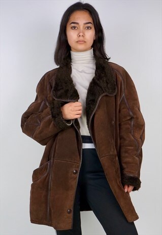 VINTAGE 90'S SHEARLING COAT