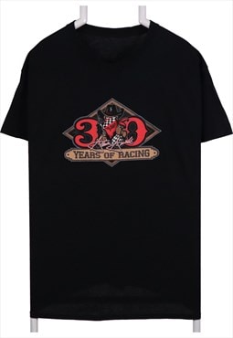 Vintage 90's Gildan T Shirt Racing Back Print Short Sleeve