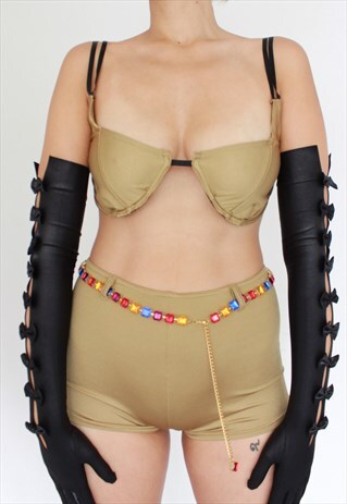 Y2K GOLD SET TOP SHORTS