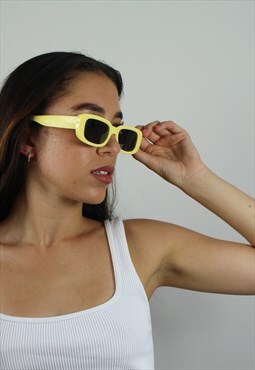 Y2K Yellow Sunglasses in Square shape
