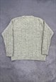 VINTAGE KNITTED JUMPER CABLE KNIT PATTERNED CHUNKY SWEATER