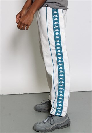 VINTAGE KAPPA TRACK PANTS WHITE