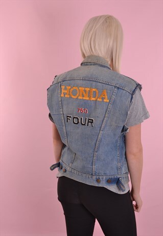 WRANGLER SLEEVELESS DENIM JACKET GDF586