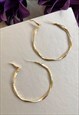 GOLD COLOURED SPIRAL EFFECT HOOP EARRINGS