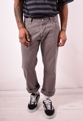 LEE MENS VINTAGE JEANS W36 L32 GREY 90S