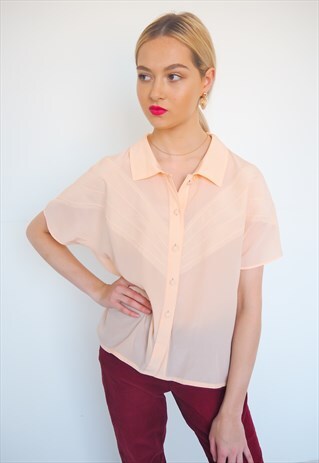VINTAGE BLUSH SILKY SHIRT