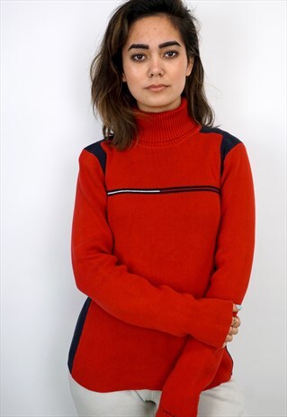 VINTAGE 90'S TOMMY HILFIGER ROLL NECK JUMPER