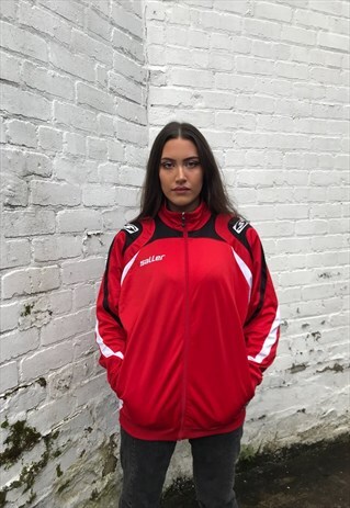 VINTAGE OVERSIZED TRACK JACKET UNISEX RED