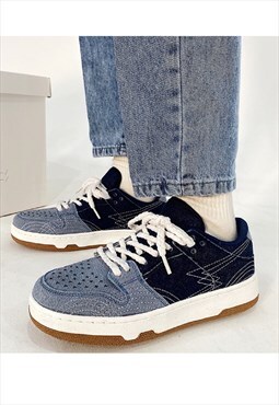 Casual sneakers multi color freestyle trainers in blue