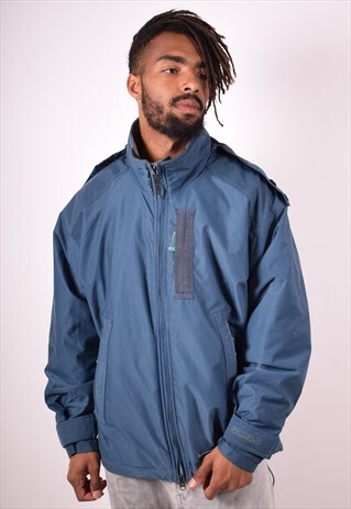 NIKE MENS VINTAGE JACKET MEDIUM BLUE 90S