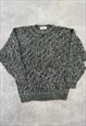 VINTAGE KNITTED JUMPER ABSTRACT PATTERNED KNIT SWEATER