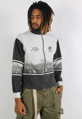 VINTAGE LOTTO FULL ZIP SWEATSHIRT GREY