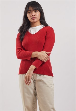 VINTAGE RALPH LAUREN V-NECK JUMPER
