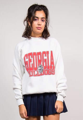 VINTAGE 90'S GEORGIA BULLDOGS COLLEGE SWEATSHIRT SWEATER
