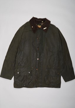 Olive green barbour casual fit waxy jacket