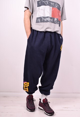 CHAMPION MENS VINTAGE TRACKSUIT TROUSERS W34 L32 BLUE 90S