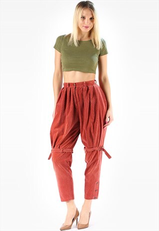 VINTAGE CORDUROY TAPERED TROUSERS