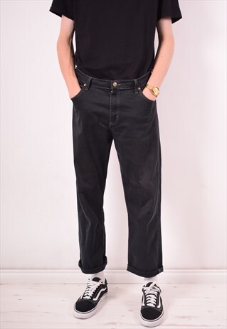 LEE MENS VINTAGE JEANS W34 L28 BLACK 90S