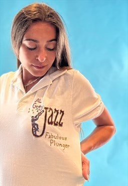 White T-shirt Jazz Fabulous Plunger