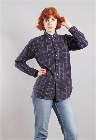 VINTAGE 90S RALPH LAUREN CHECK FLANNEL SHIRT