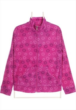 Jasmine Rose 90's Full Zip Up Patterend Jumper Fleece Small 