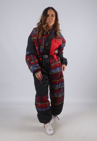 VINTAGE FULL SKI SUIT SNOW SPORTS UK 12 M (K2B)