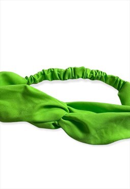 Fluorescent Green Headband Twist Knot Neon Festival Rave 