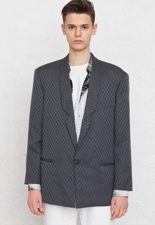 VINTAGE GREY YVES SAINT LAURENT BLAZER JACKET