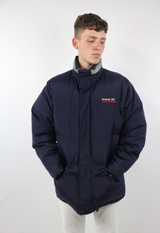 VINTAGE NAVY REEBOK PUFFER JACKET