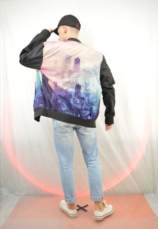 MULTICOLOR WINDBREAKER BOMBER JACKET