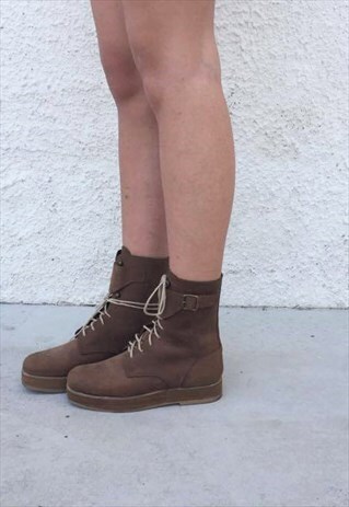 VINTAGE 1980'S CHELSEA ANKLE BOOTS SUEDE