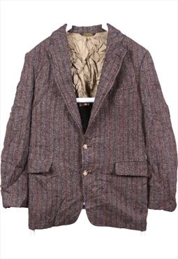 Vintage 90's Harris Tweed Blazer Tweed Wool Jacket Button