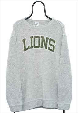 Vintage Lions Spellout Grey Sweatshirt Womens