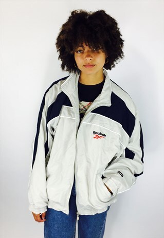 REEBOK OVERSIZED EMBROIDERED WINDBREAKER JACKET