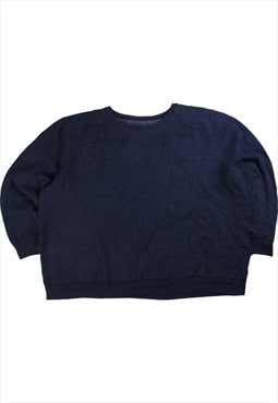 Vintage 90's Vintage Sweatshirt Crewneck Plain Navy