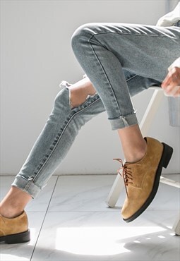 the alex oxford in leather and suede