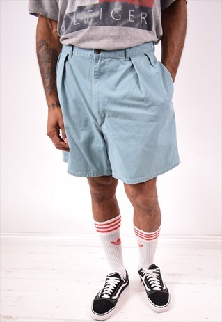 POLO RALPH LAUREN MENS VINTAGE SHORTS W38 BLUE 90S