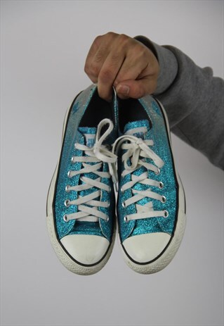 VINTAGE CONVERSE GLITTER PATTERNED TRAINERS