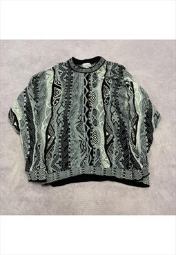 Vintage abstract knitted jumper Men's XXL