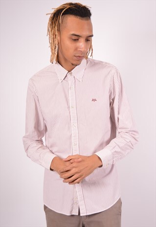 VINTAGE BURBERRY SHIRT STRIPES WHITE